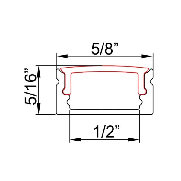 ALP6002R Aluminum LED Profile with PC opal cover InfiGreen Lighting - Image 2