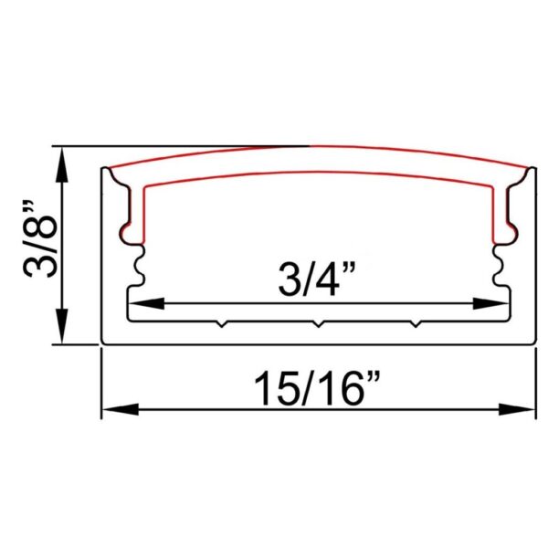 ALP6014 Aluminum LED Profile with PC opal cover Surface Mounted InfiGreen Lighting - Image 2