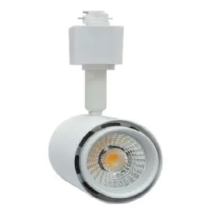 12W LED Track Head 5CCT - White/Black